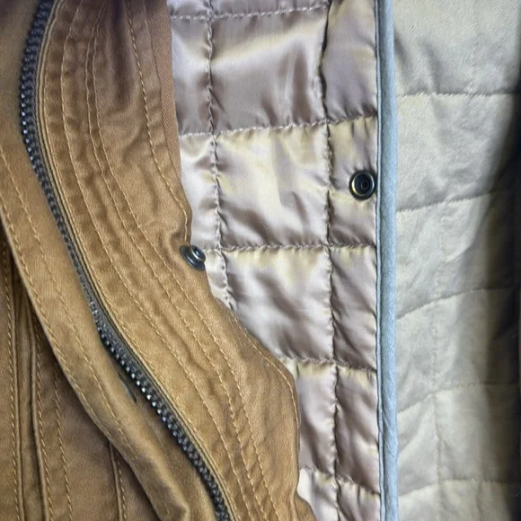 GAP Brown Utility Parka with Hood and Drawstring Waist - Picture 6 of 8